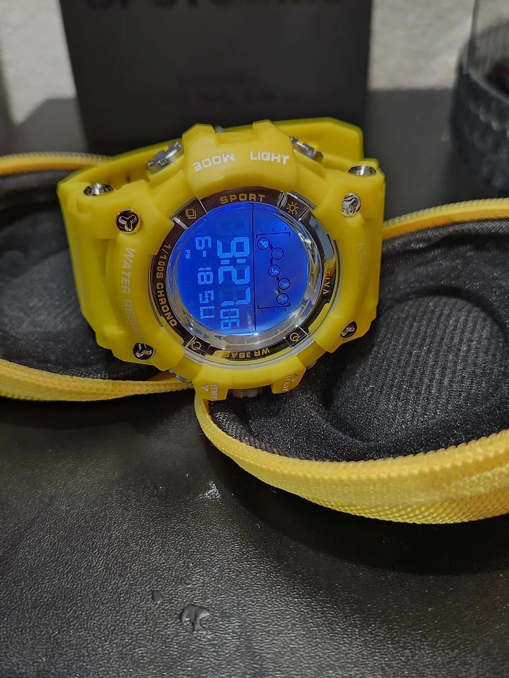 Activa Digital Sports Watch paired with Carrying Case And Tire Key Chain